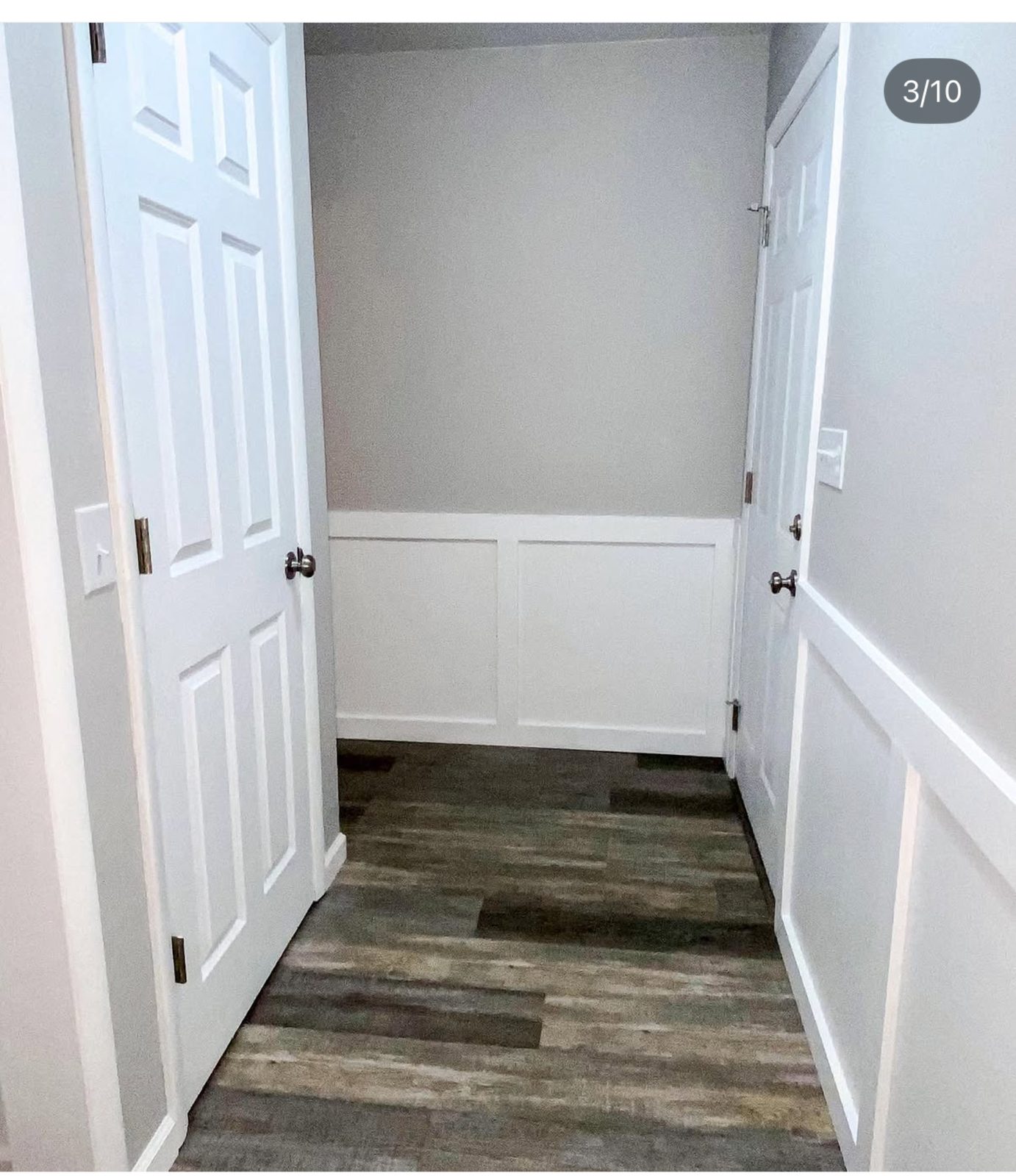 Additional after view with wall paneling and flooring in Grand Rapids breezeway remodel