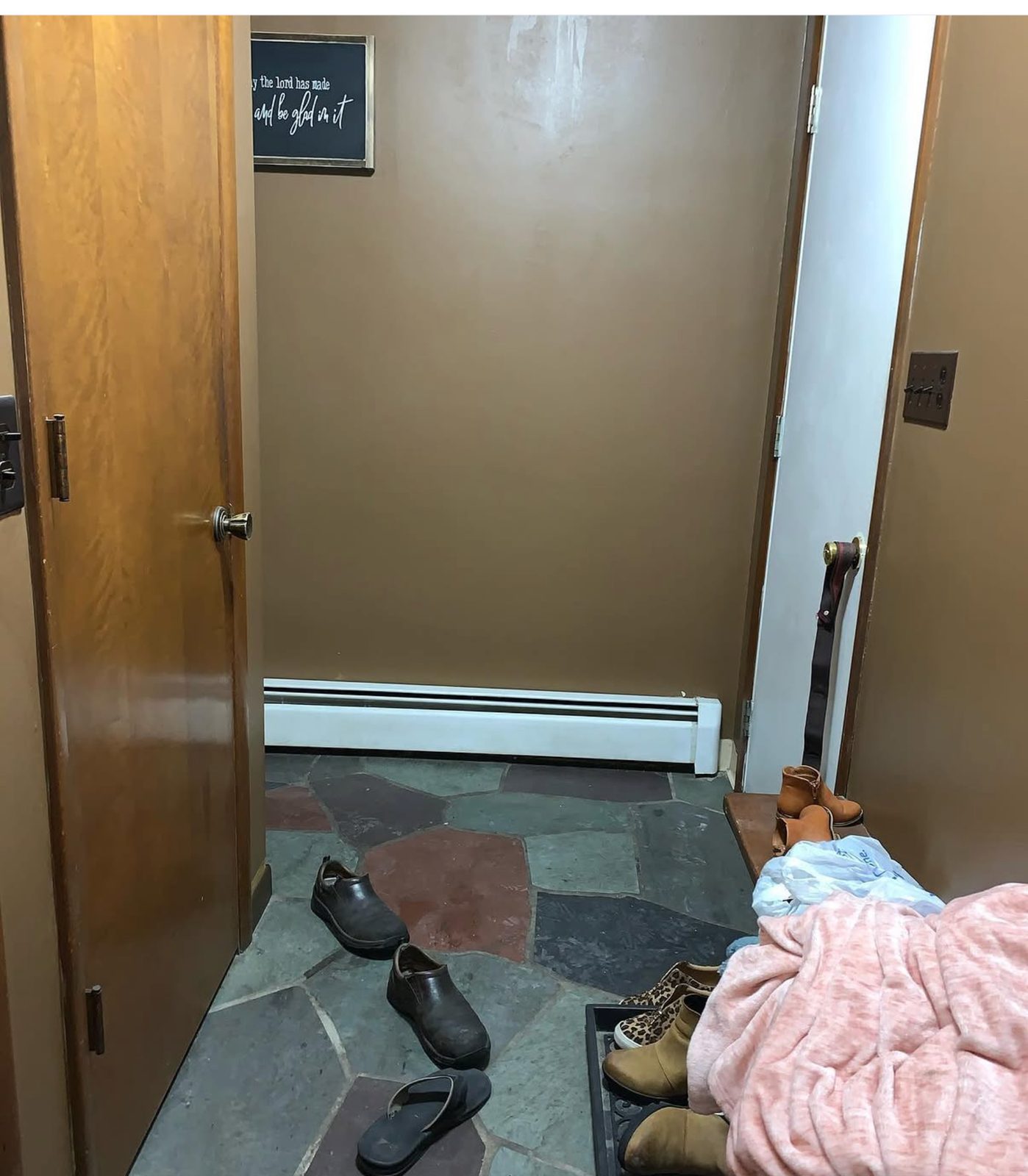 Additional before view of Grand Rapids breezeway remodel